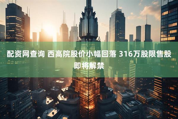 配资网查询 西高院股价小幅回落 316万股限售股即将解禁
